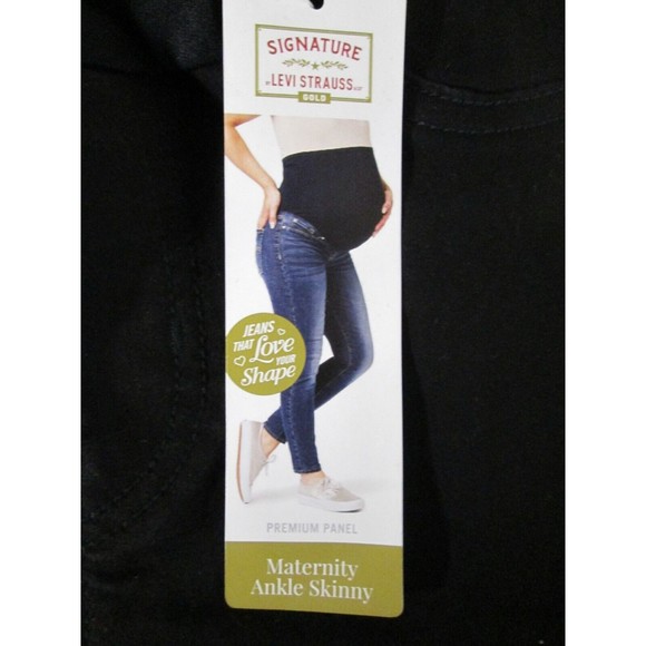 Levi's Signature Maternity Black XL Jean Panel Cotton Blend NWT B20-238 - Picture 5 of 10
